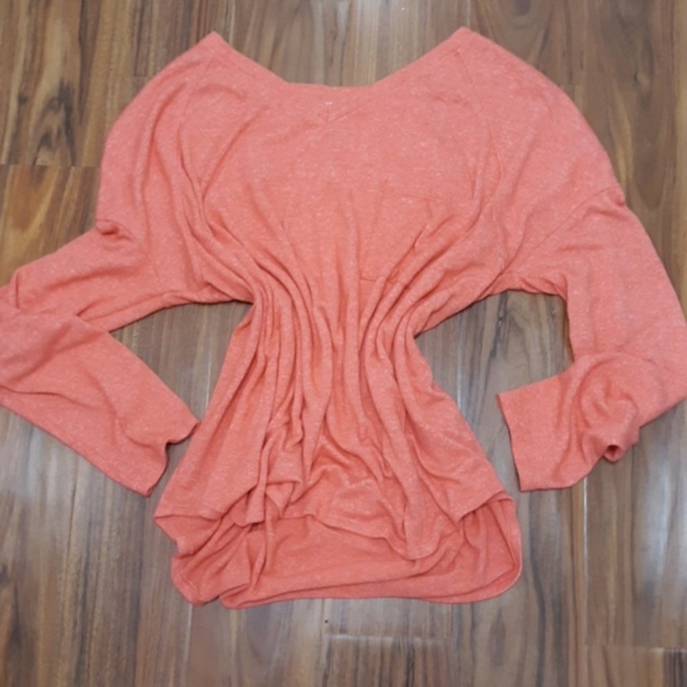 Calvin Klein Marble Coral Long Sleeve Top XXL